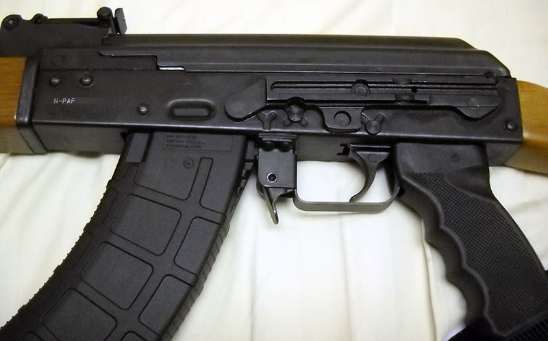 detail, M70 receiver, left side, showing optic rail